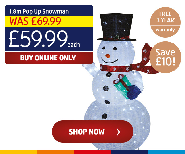 1.8m Pop Up Snowman