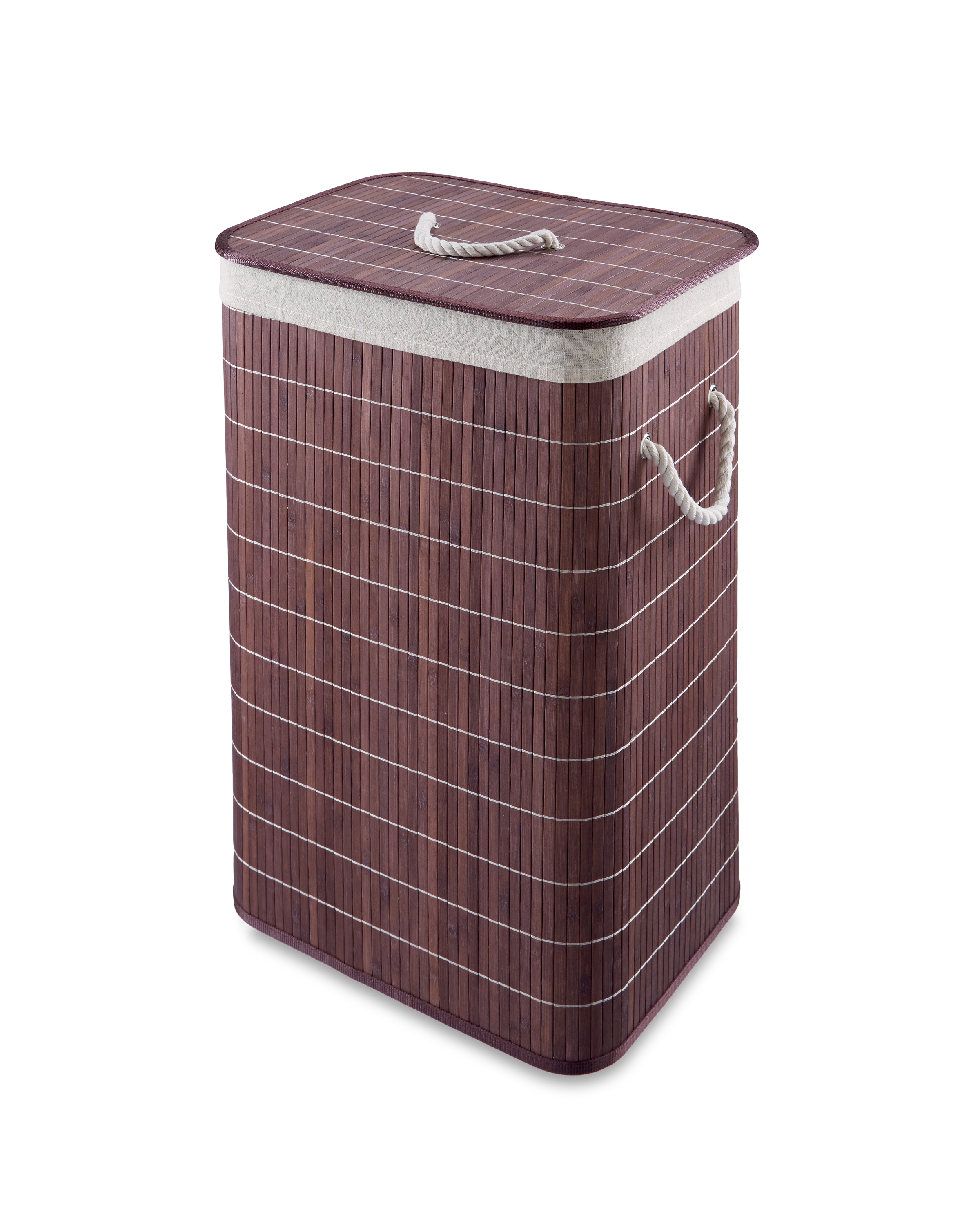 Rectangular Bamboo Laundry Hamper ALDI UK