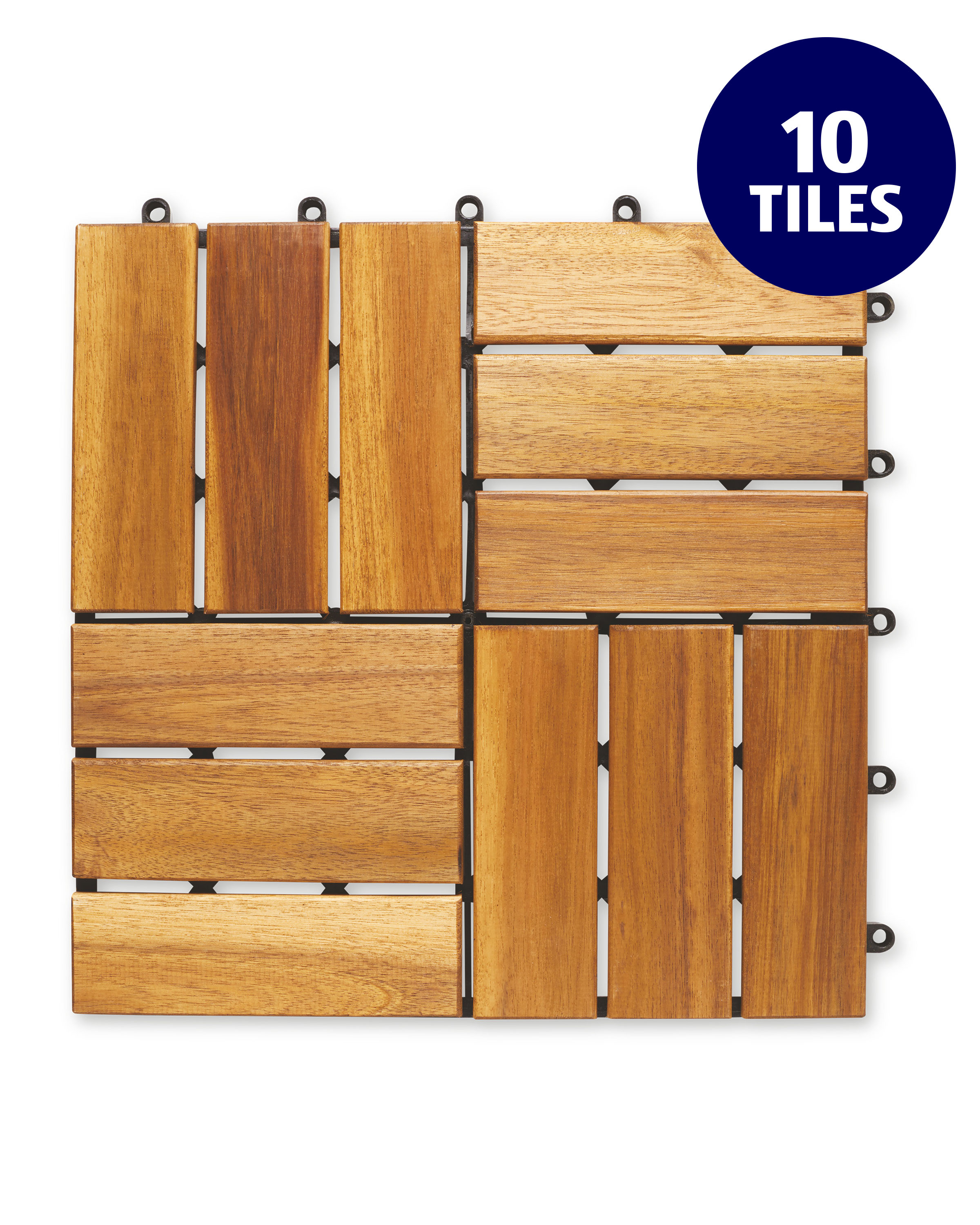 Small Wooden Decking Tiles 10 Pack ALDI UK