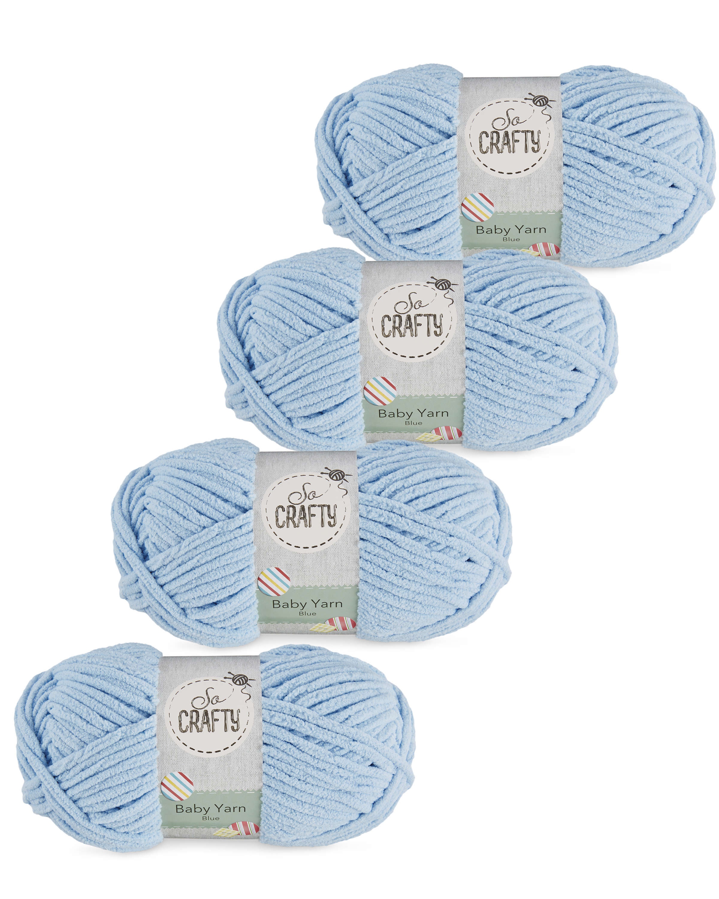 So Crafty Baby Yarn 4Pack ALDI UK