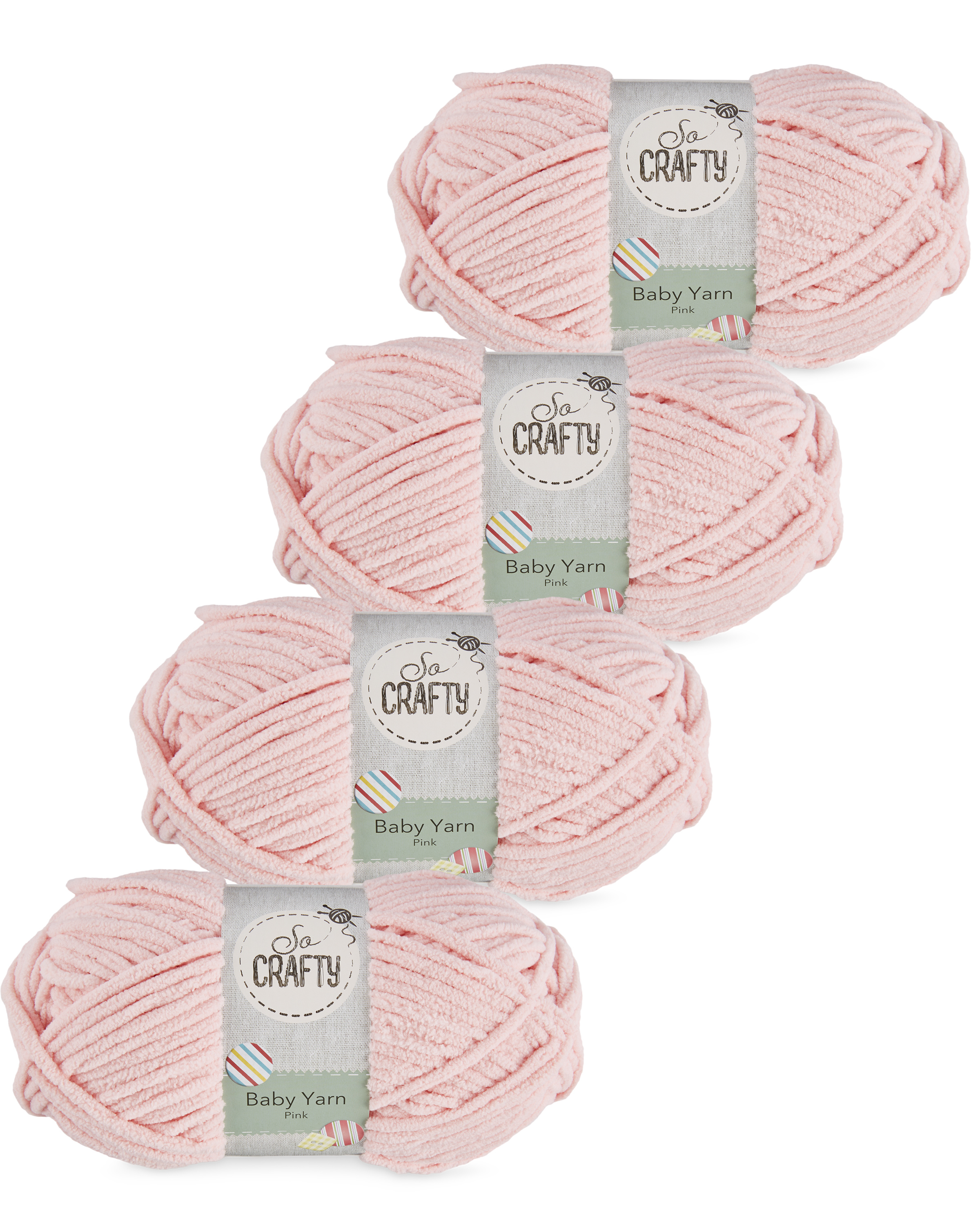 So Crafty Baby Yarn 4Pack ALDI UK