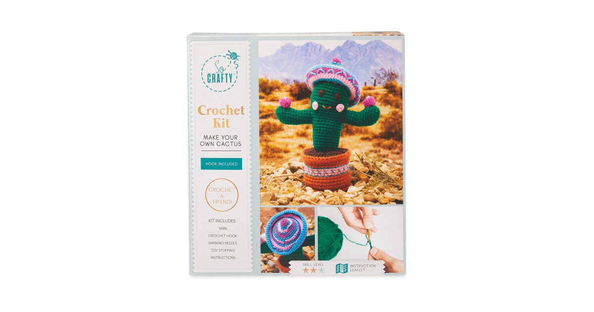 So Crafty Cactus Knit/Crochet Kit ALDI UK