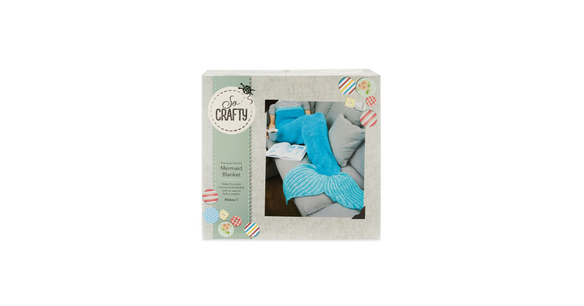So Crafty Mermaid Blanket Knit Kit ALDI UK