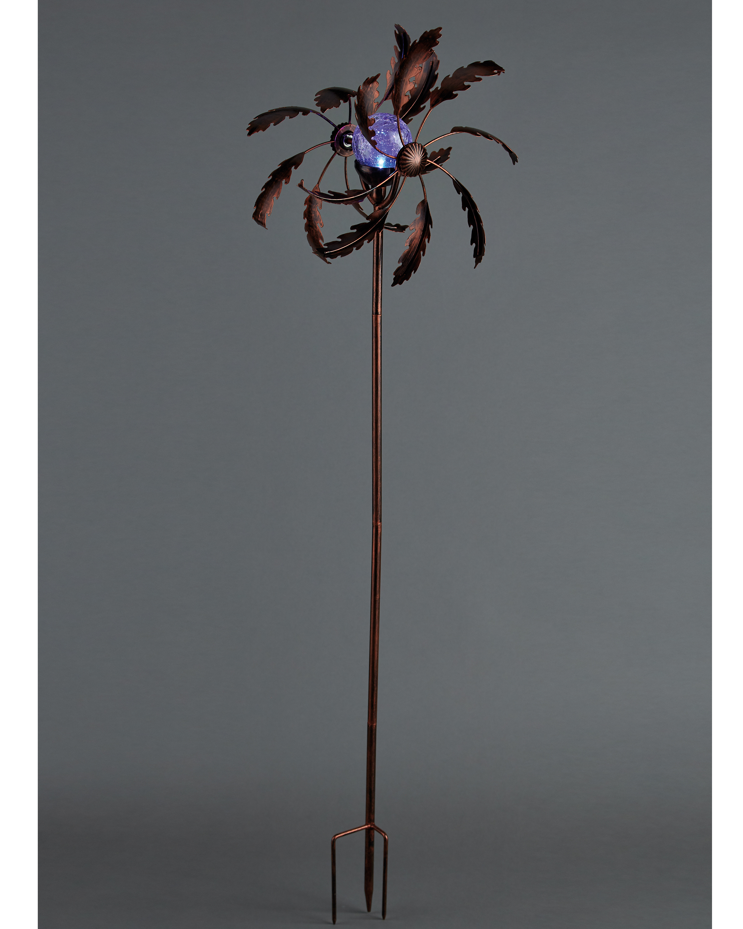 Leaf Solar Wind Spinner Stake ALDI UK