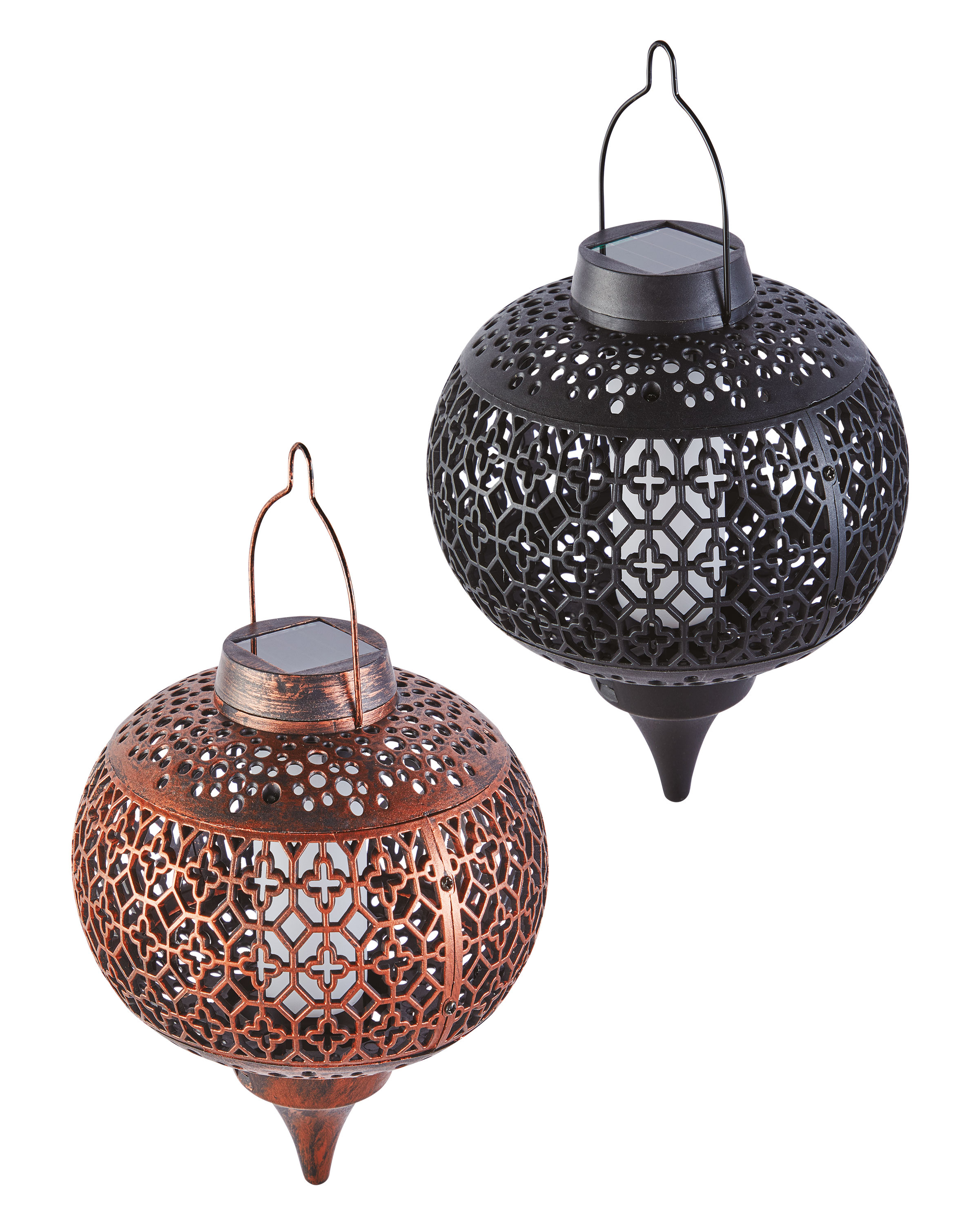 Solar Marrakesh Crook Lanterns - ALDI UK