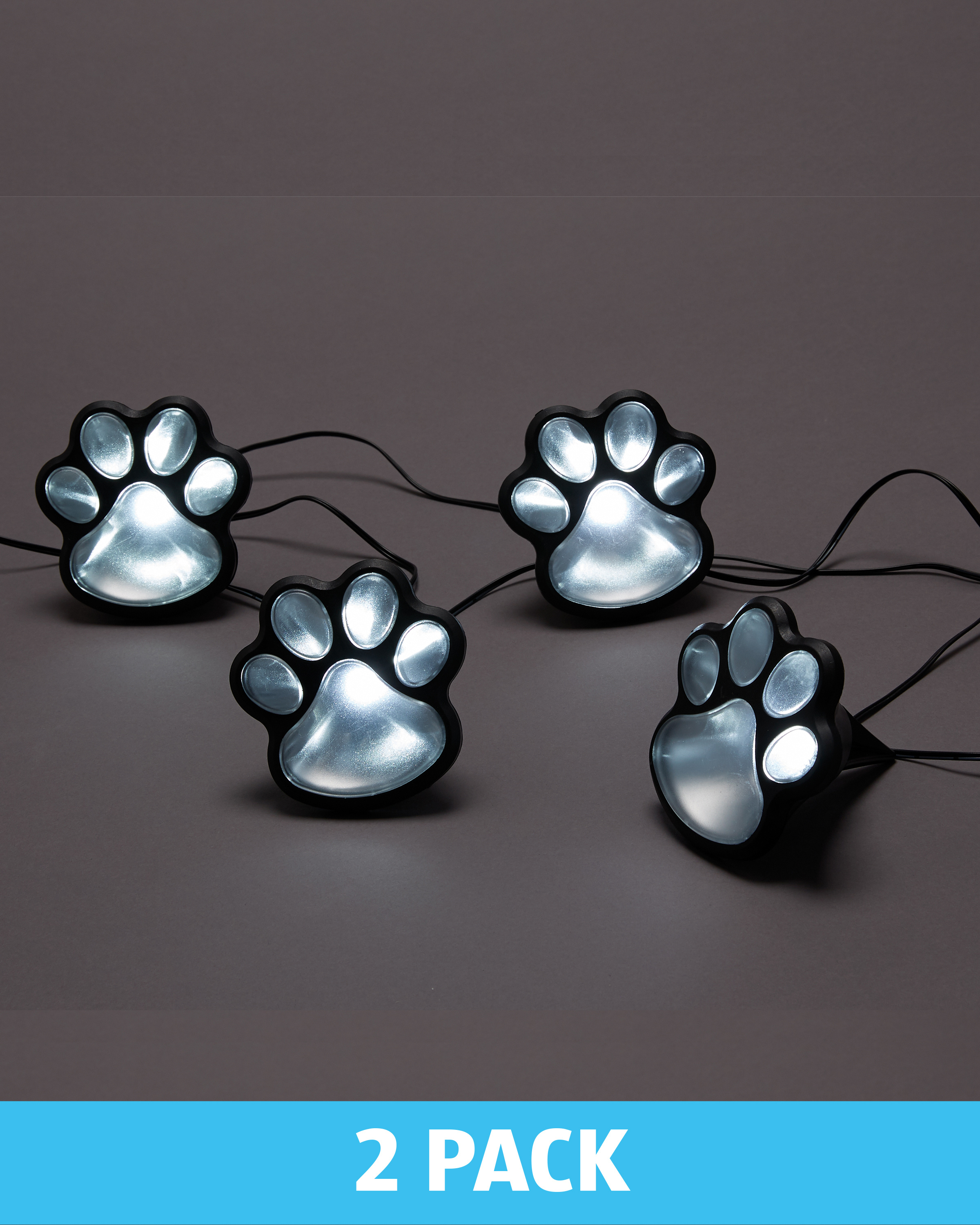 Solar Paw Print Lights 2 Pack ALDI UK