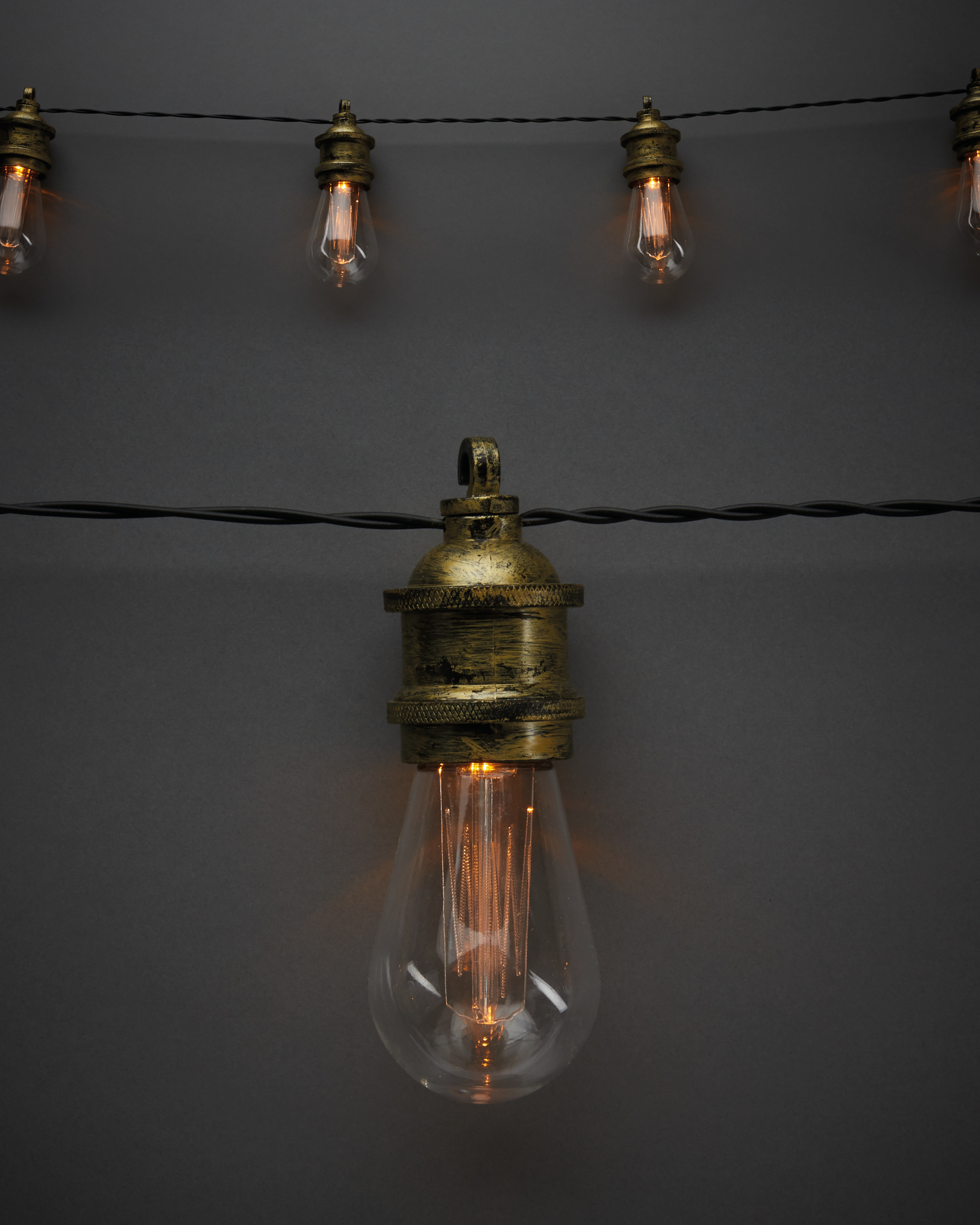 Solar Amber Rustic Festoon Lights ALDI UK