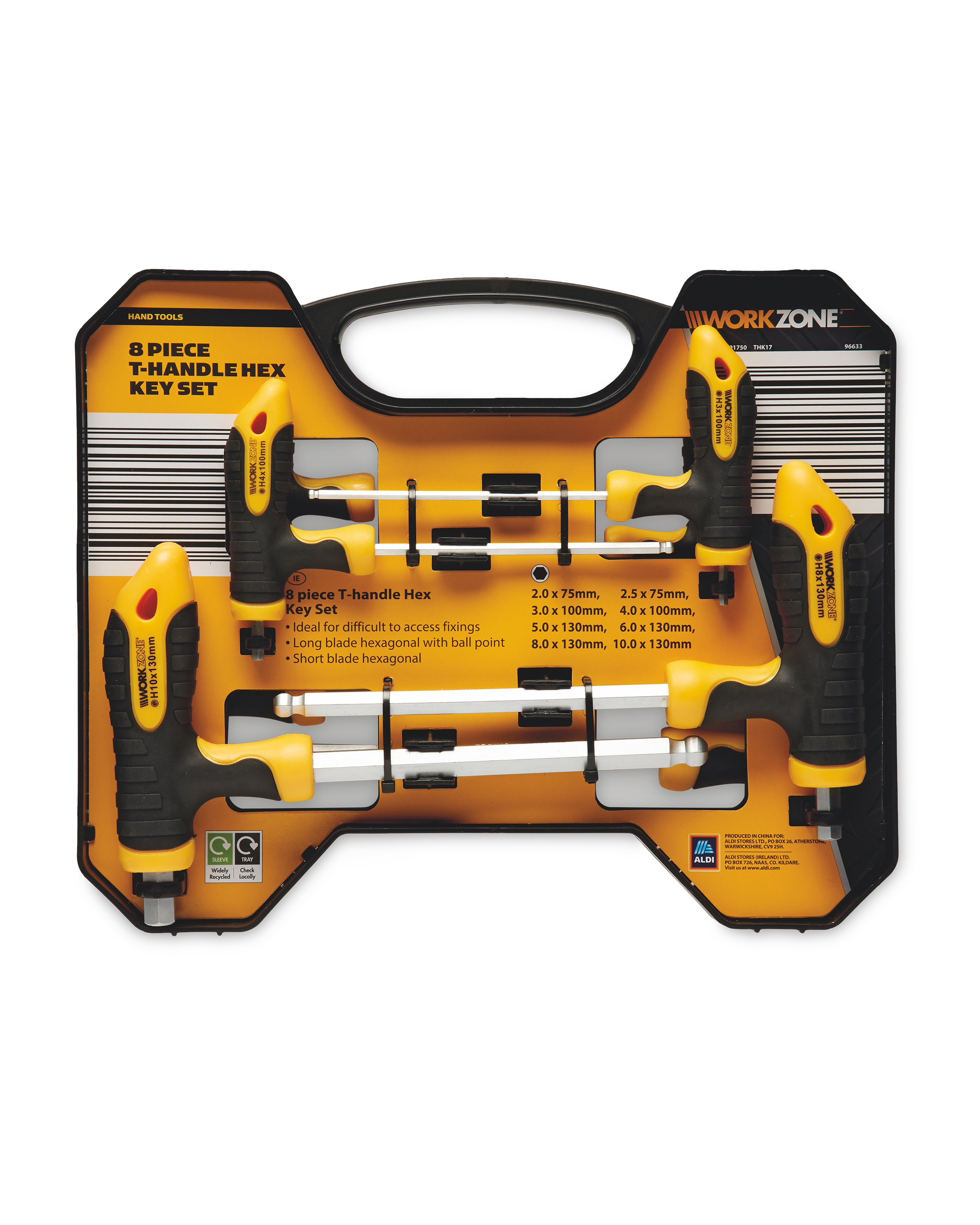 Workzone THandle Hex Key Set ALDI UK