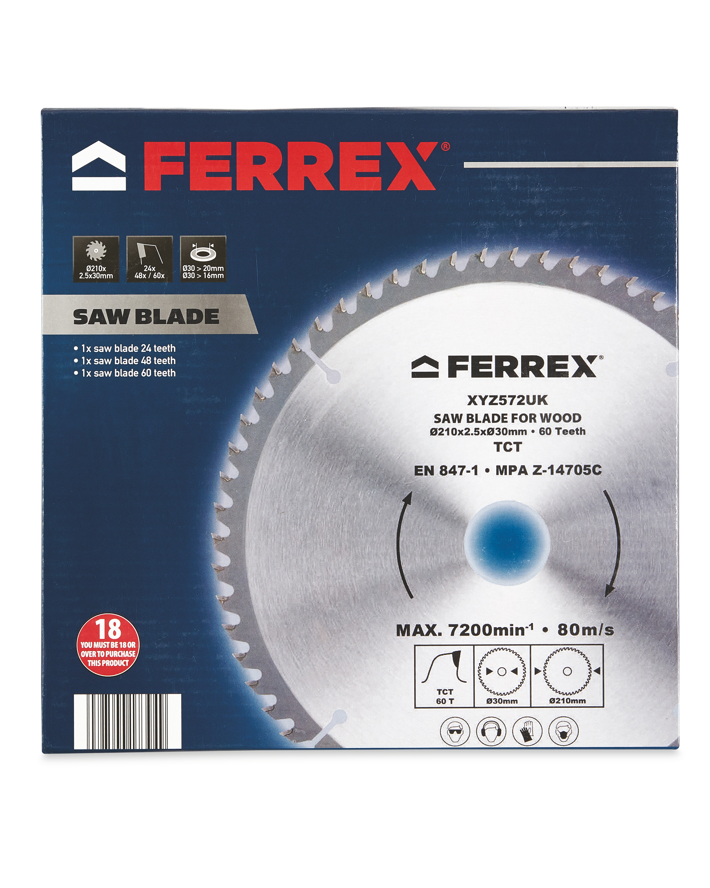 Table Saw Blades Set 210mm ALDI UK