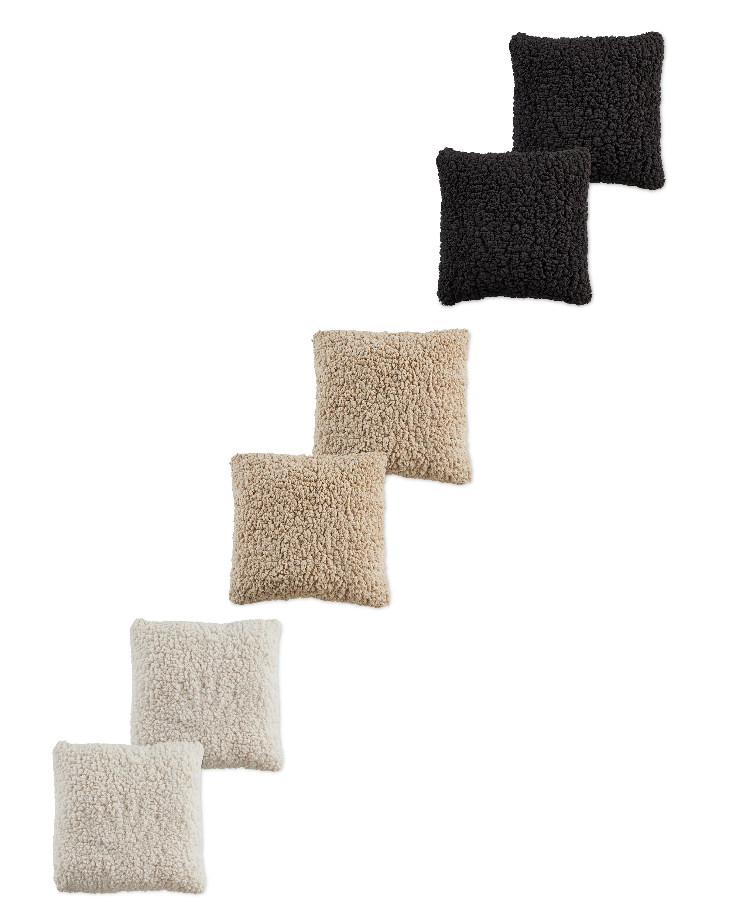 Teddy Boucle Cushion 2 Pack - ALDI UK