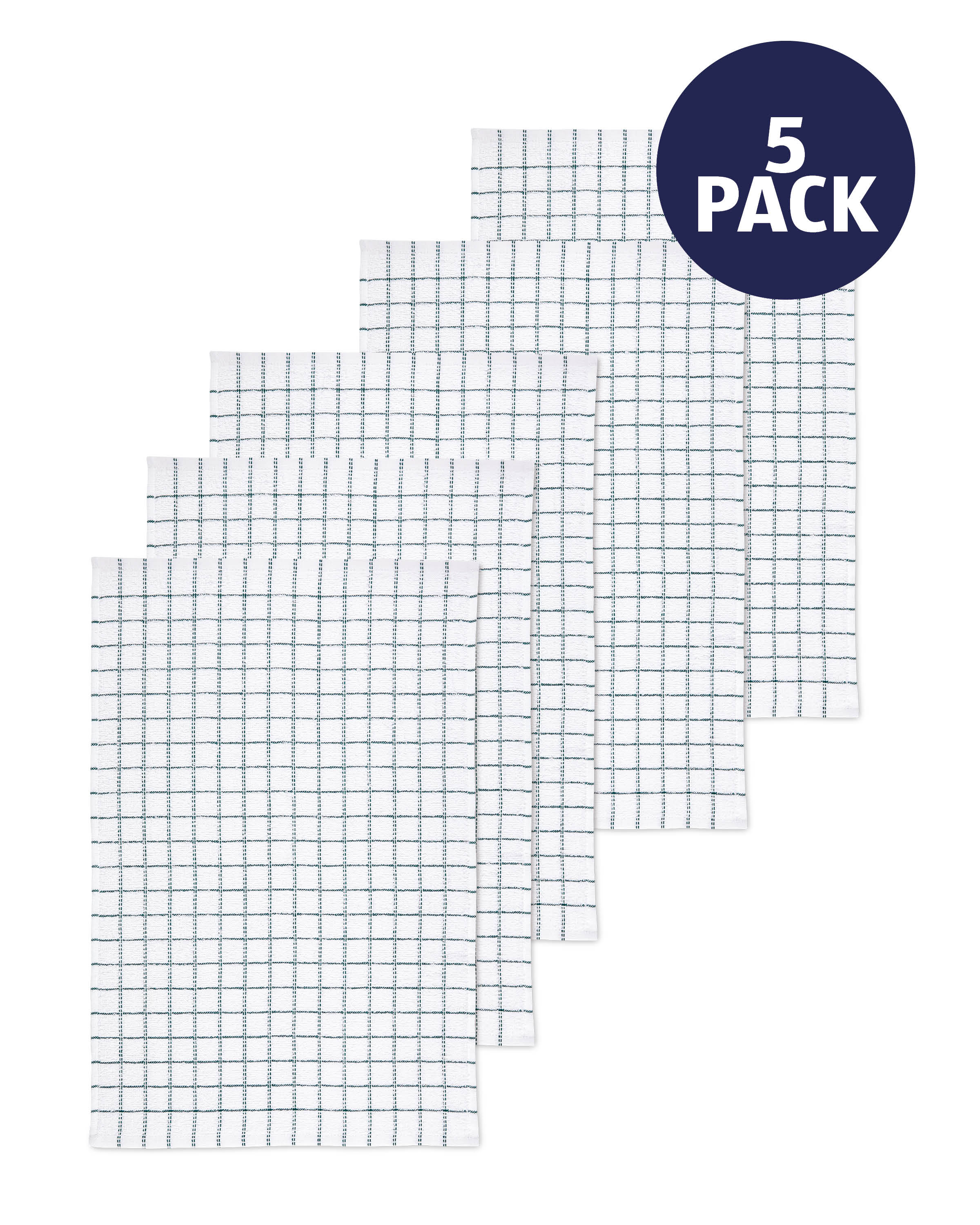 Terry Tea Towels 5 Pack ALDI UK
