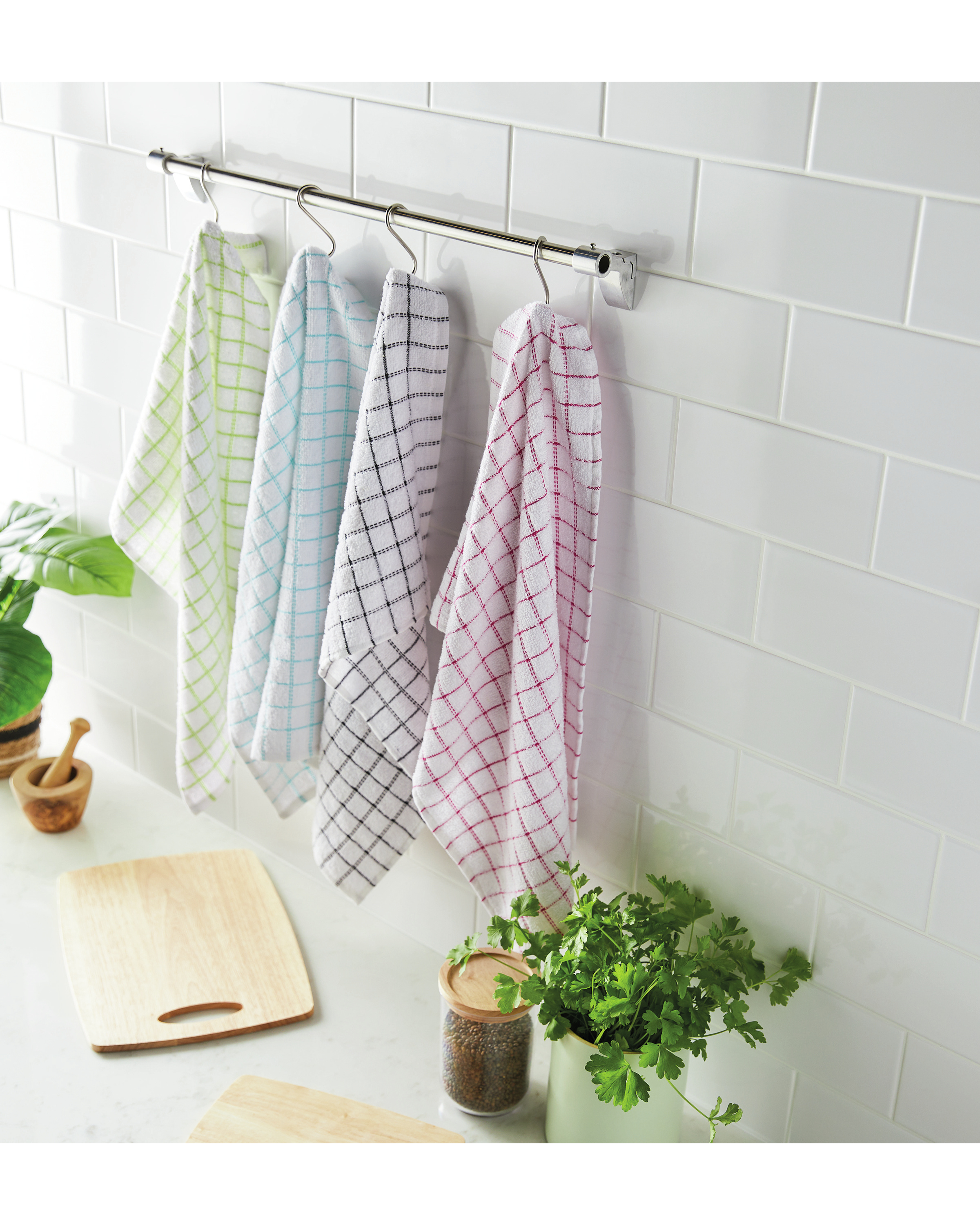 Terry Tea Towels 5 Pack ALDI UK