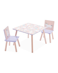 Unicorn Table & Chairs Set - ALDI UK