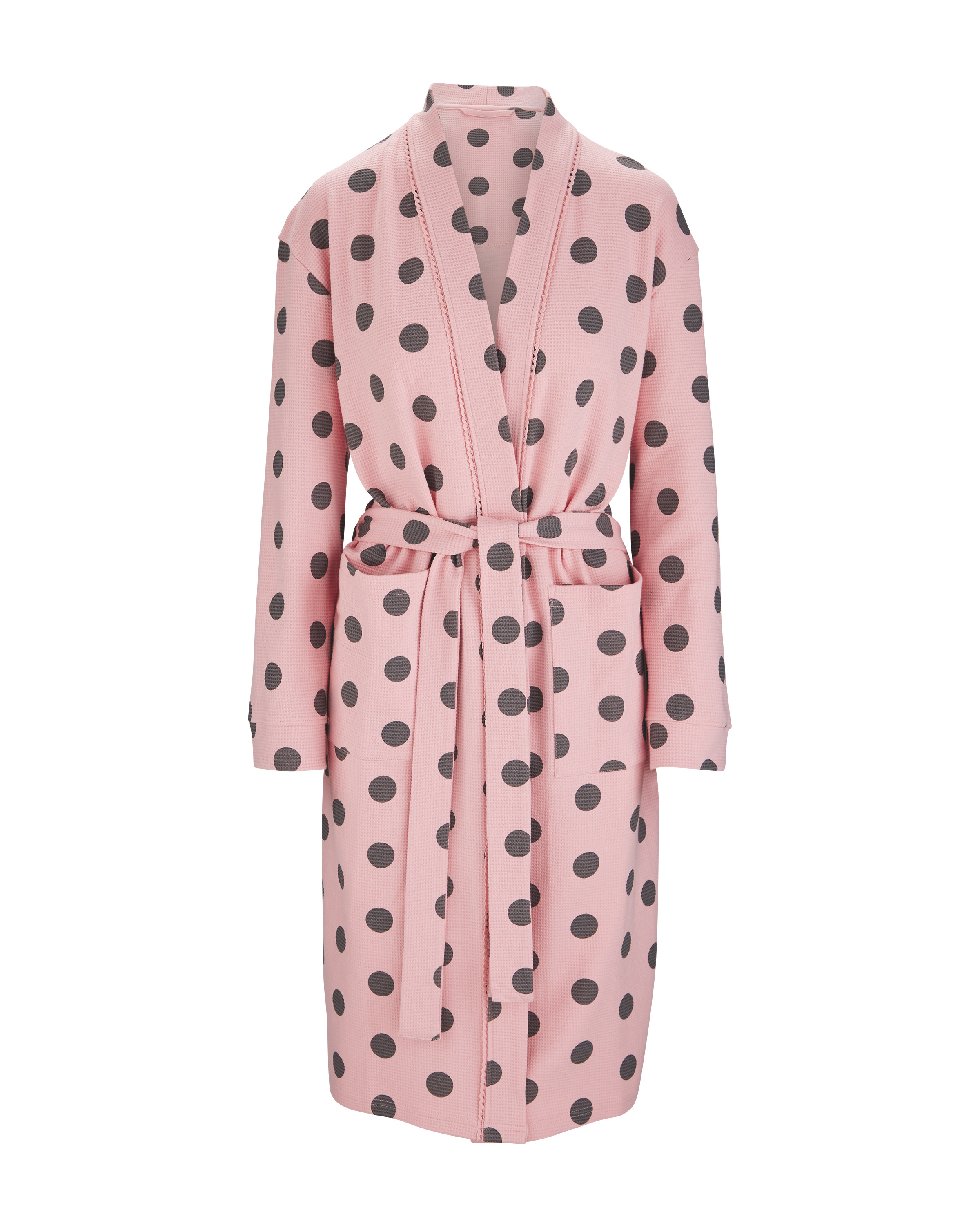 Ladies Spots Waffle Dressing Gown ALDI UK