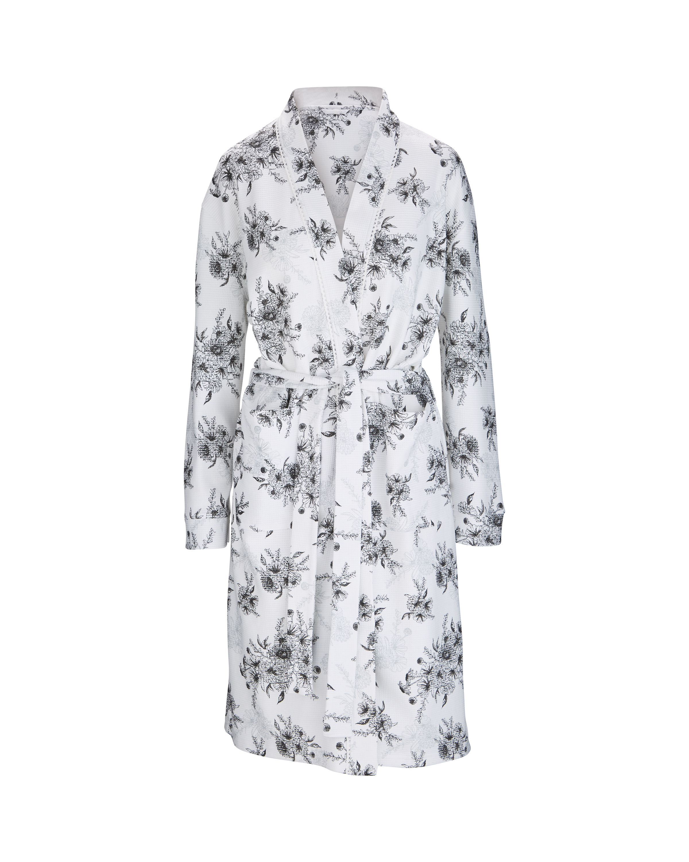 Ladies Floral Waffle Dressing Gown ALDI UK