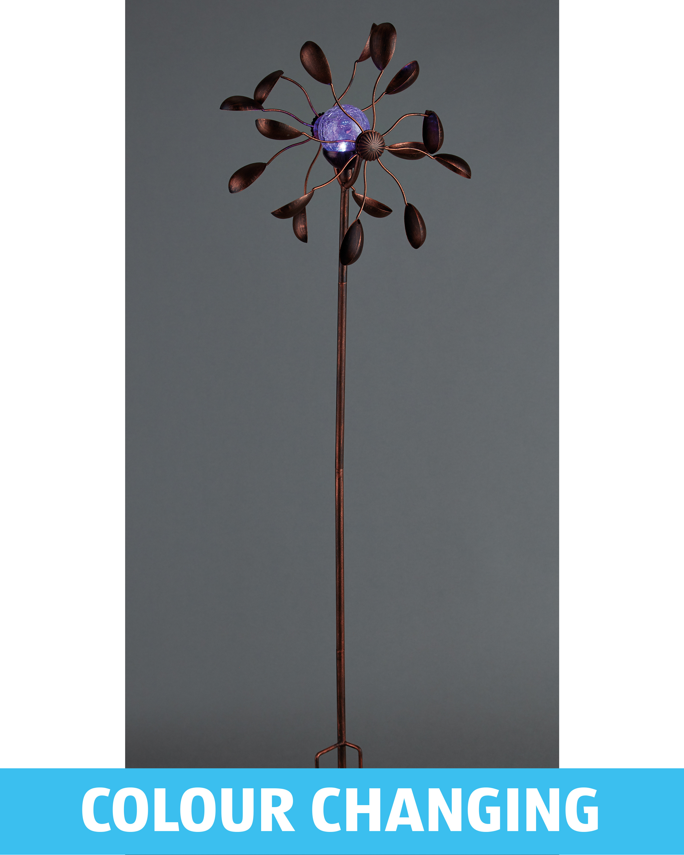 Vela Solar Windspinner Stake ALDI UK