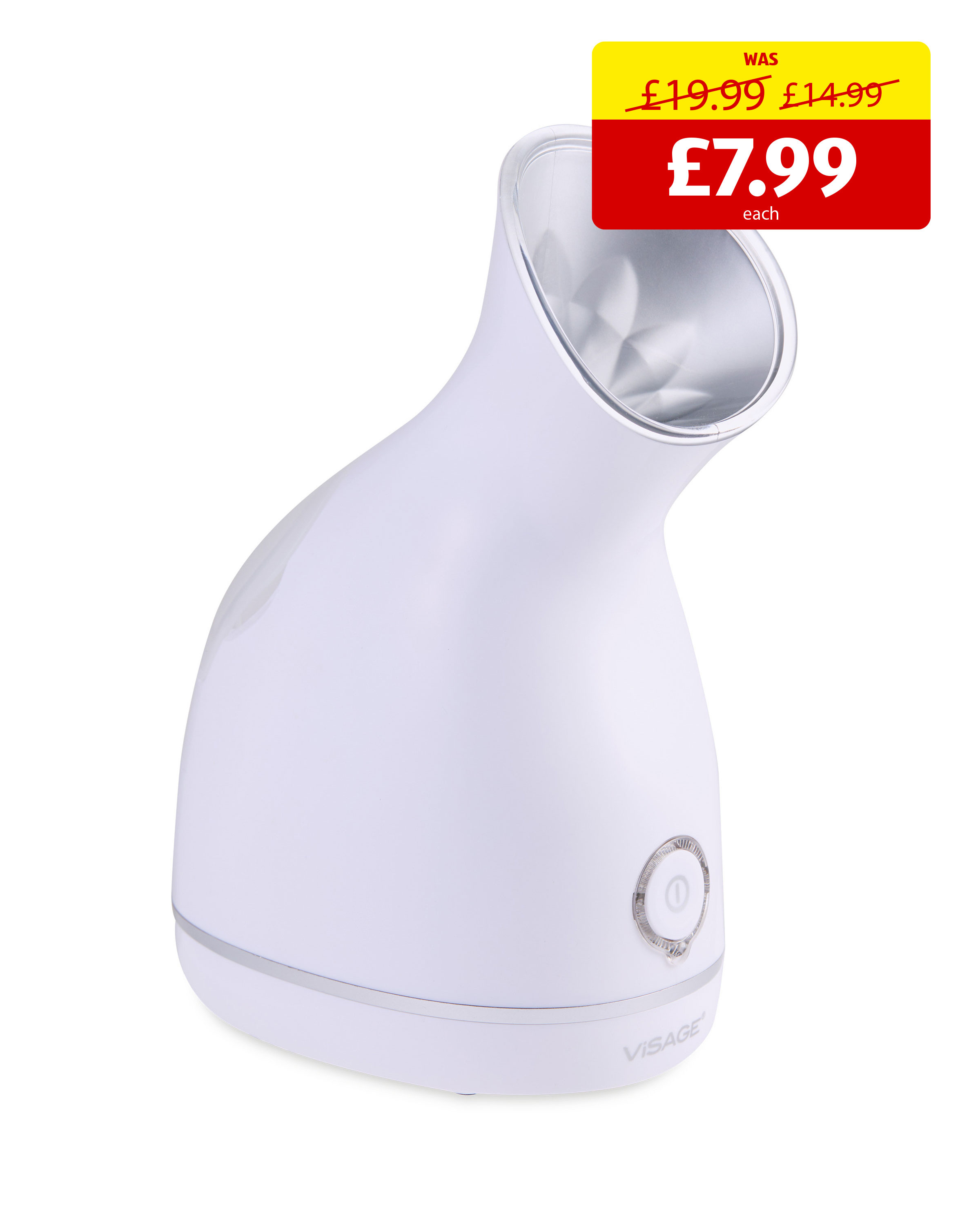 Visage White & Silver Facial Steamer ALDI UK