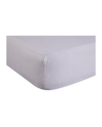White Double Cotton Fitted Sheet - ALDI UK
