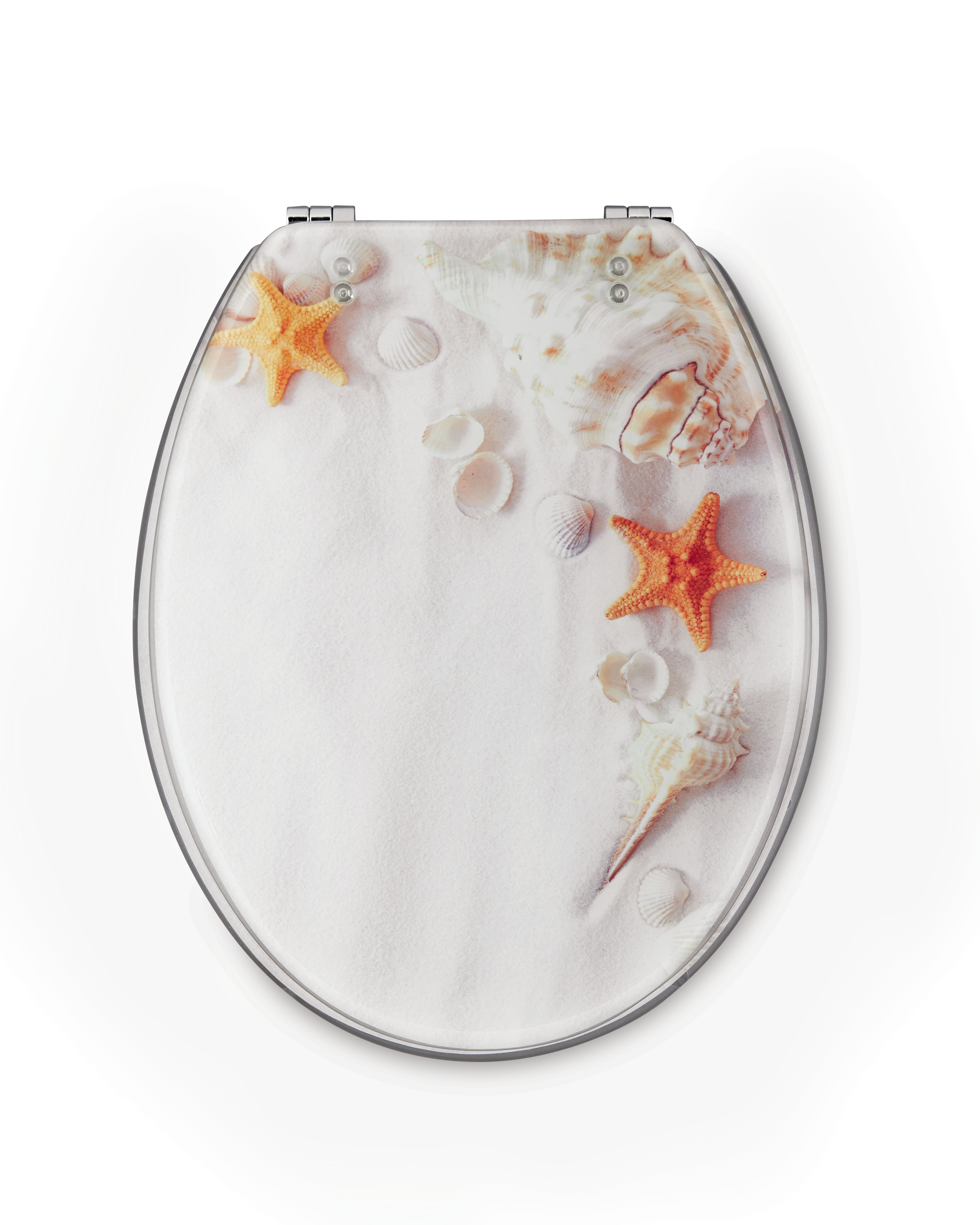 White Sand and Starfish Toilet Seat - ALDI UK