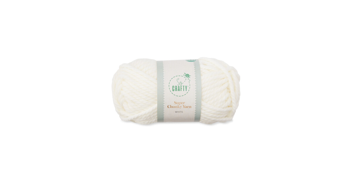 White Super Chunky Yarn ALDI UK