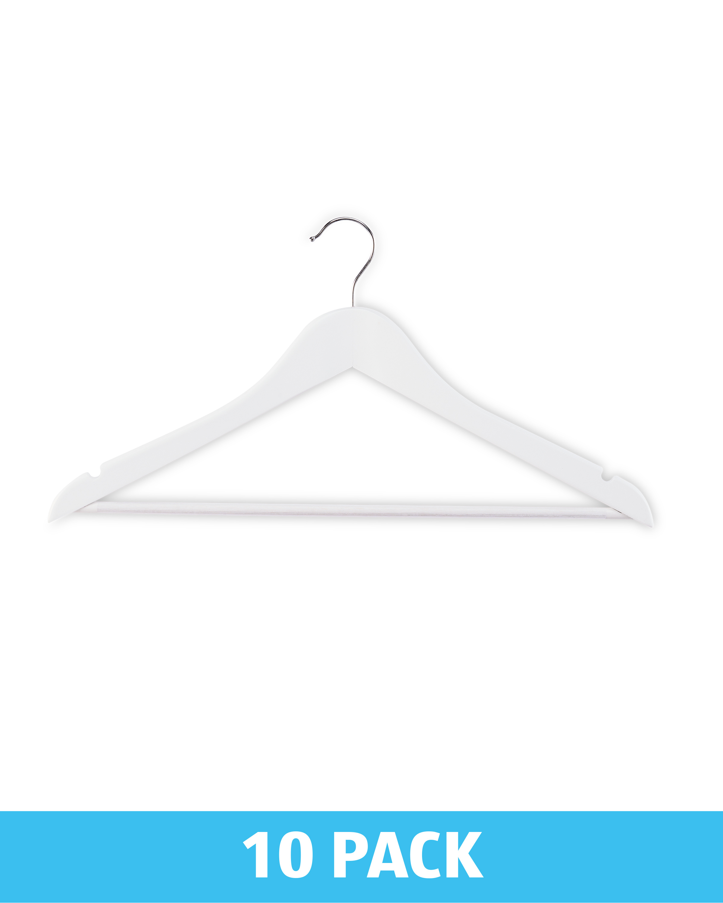 Kirkton House White Wooden Hangers ALDI UK