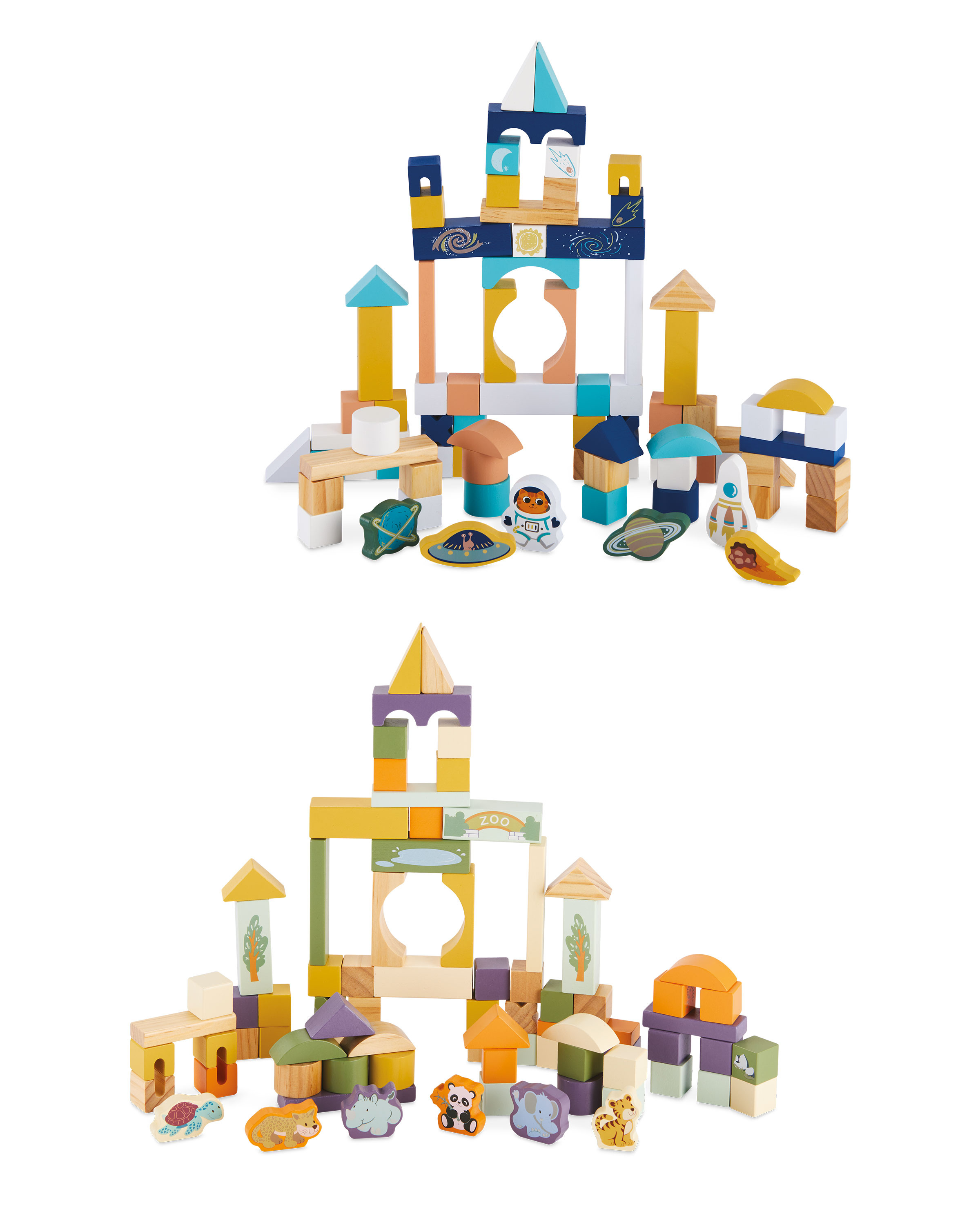 Little Town Wooden Building Blocks ALDI UK