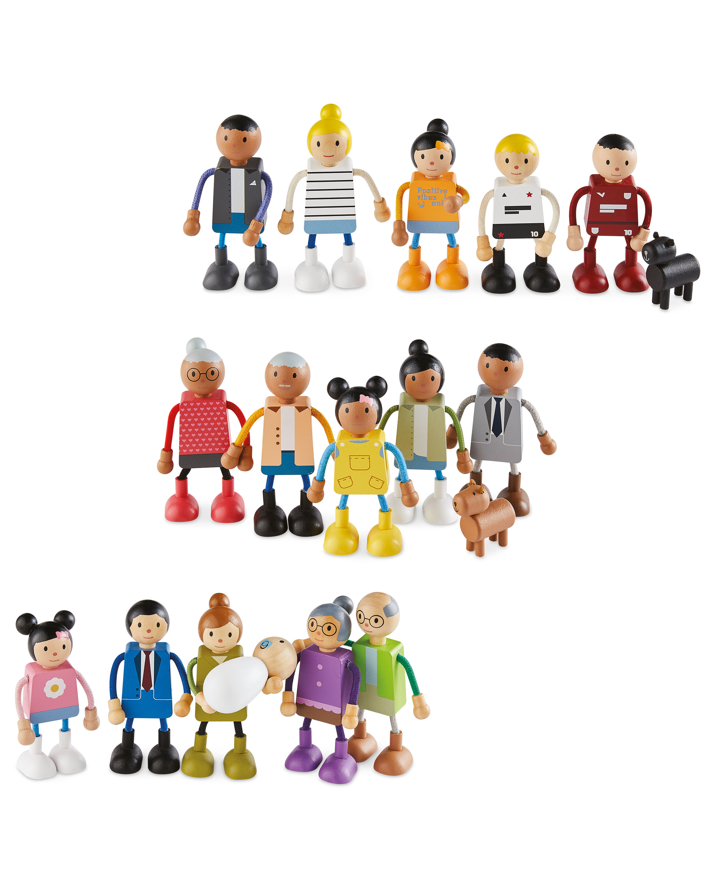 Little Town Wooden Family Sets ALDI UK