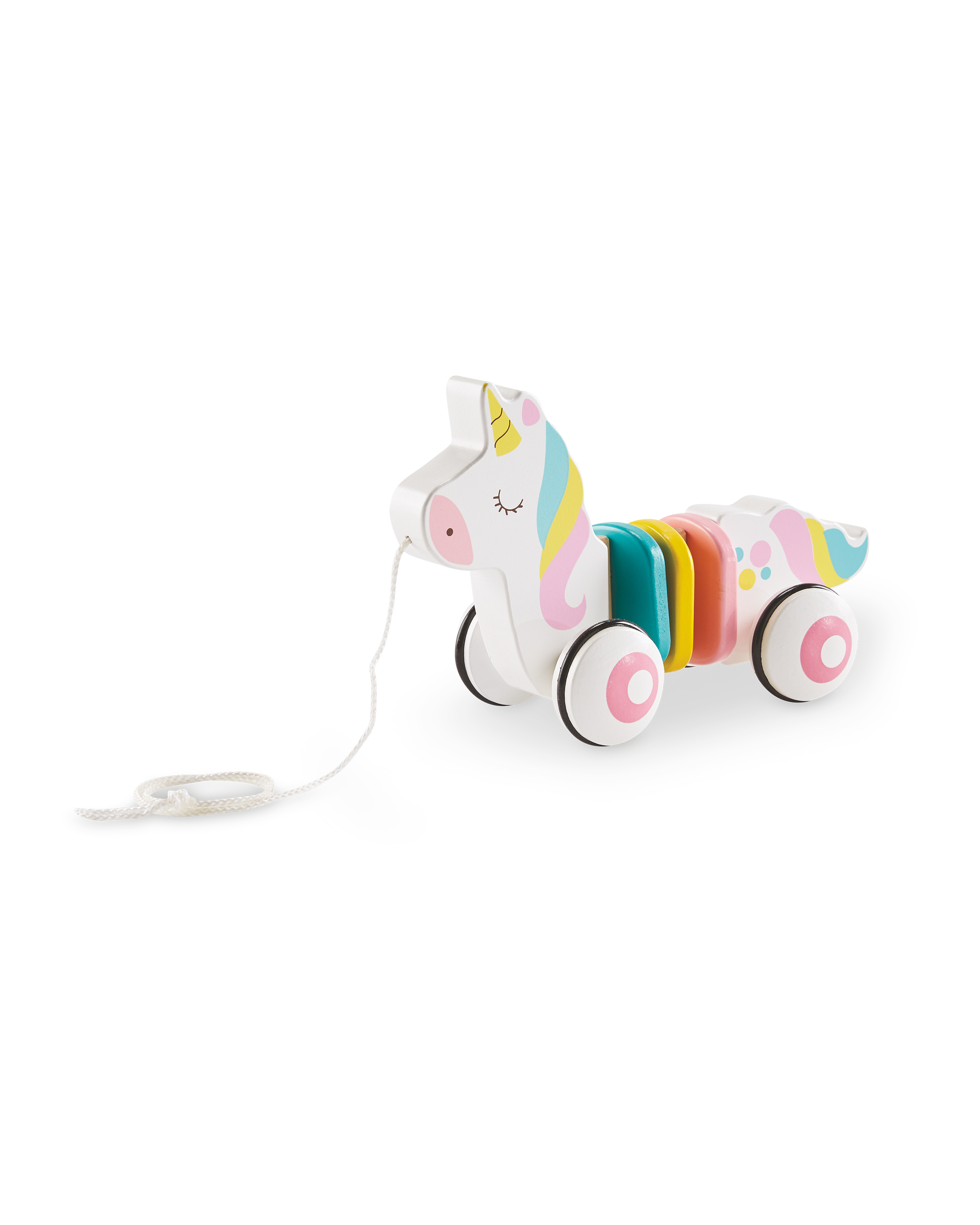 Wooden Unicorn Pull Along ALDI UK