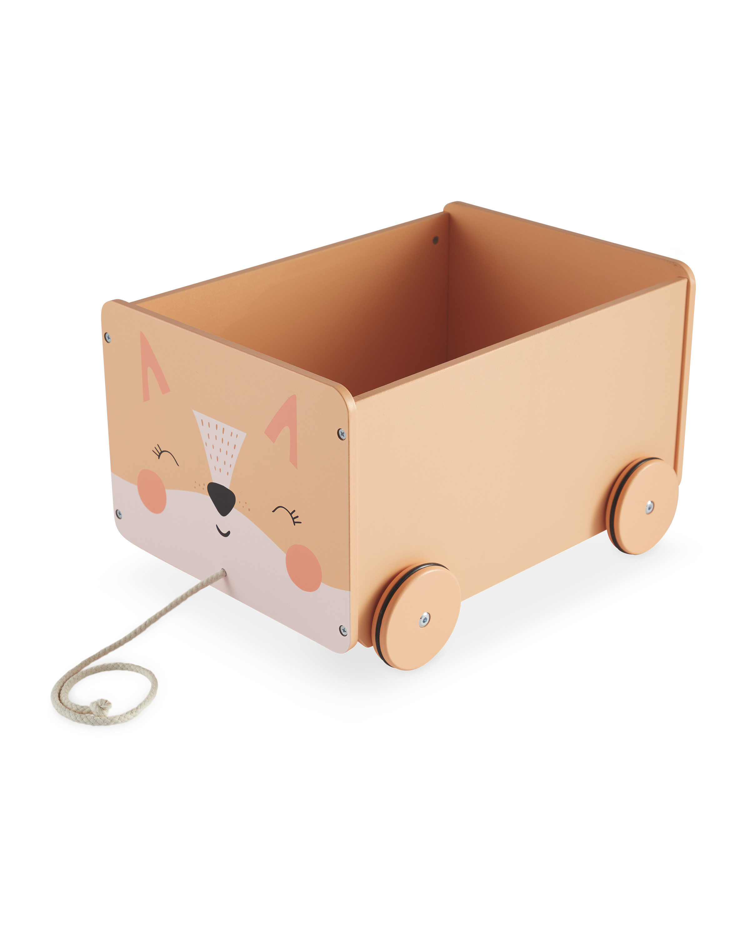 Little Town Wooden Fox Pull Cart ALDI UK