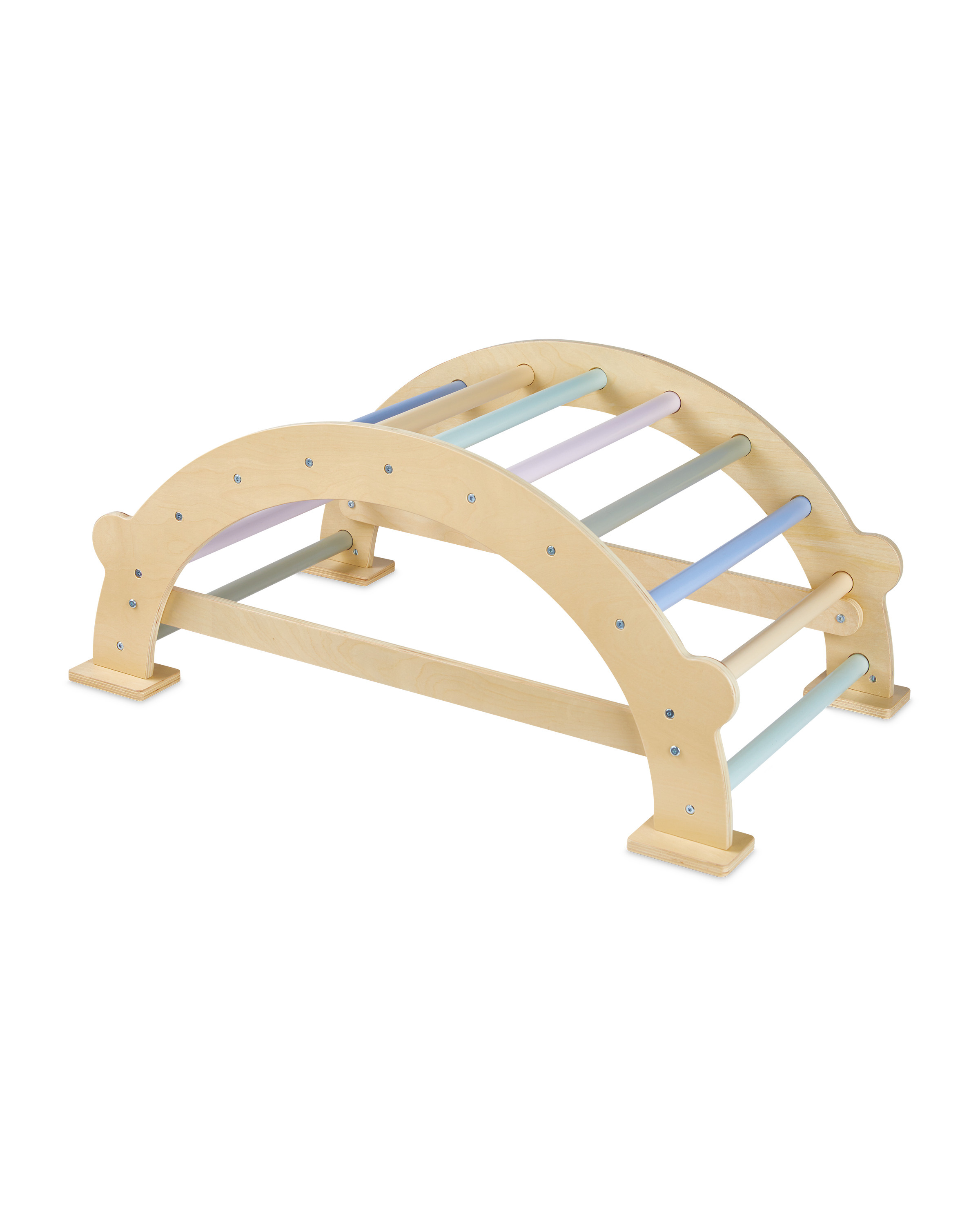Wooden Rainbow Climbing Set ALDI UK