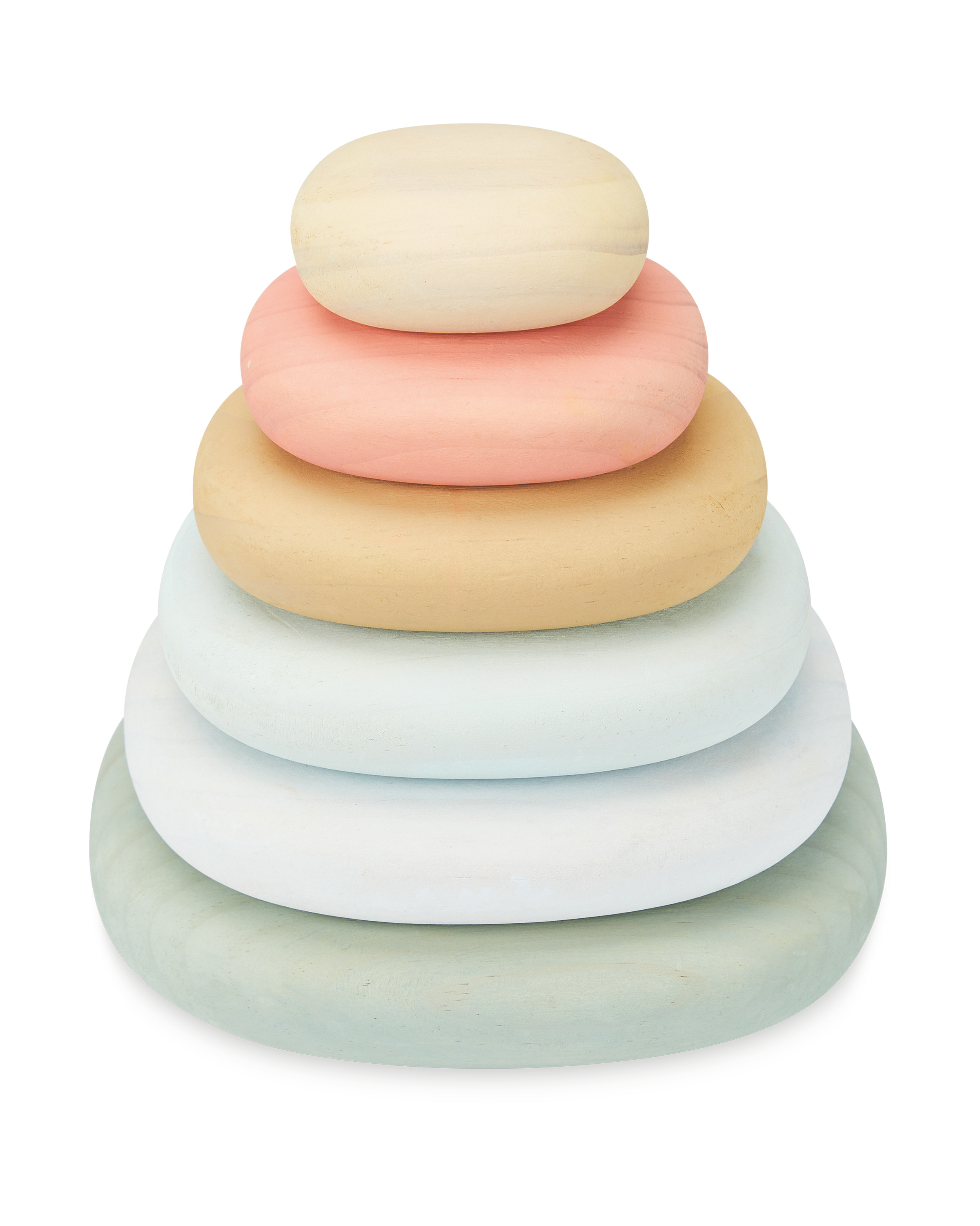 Little Town Wooden Stacking Pebbles ALDI UK