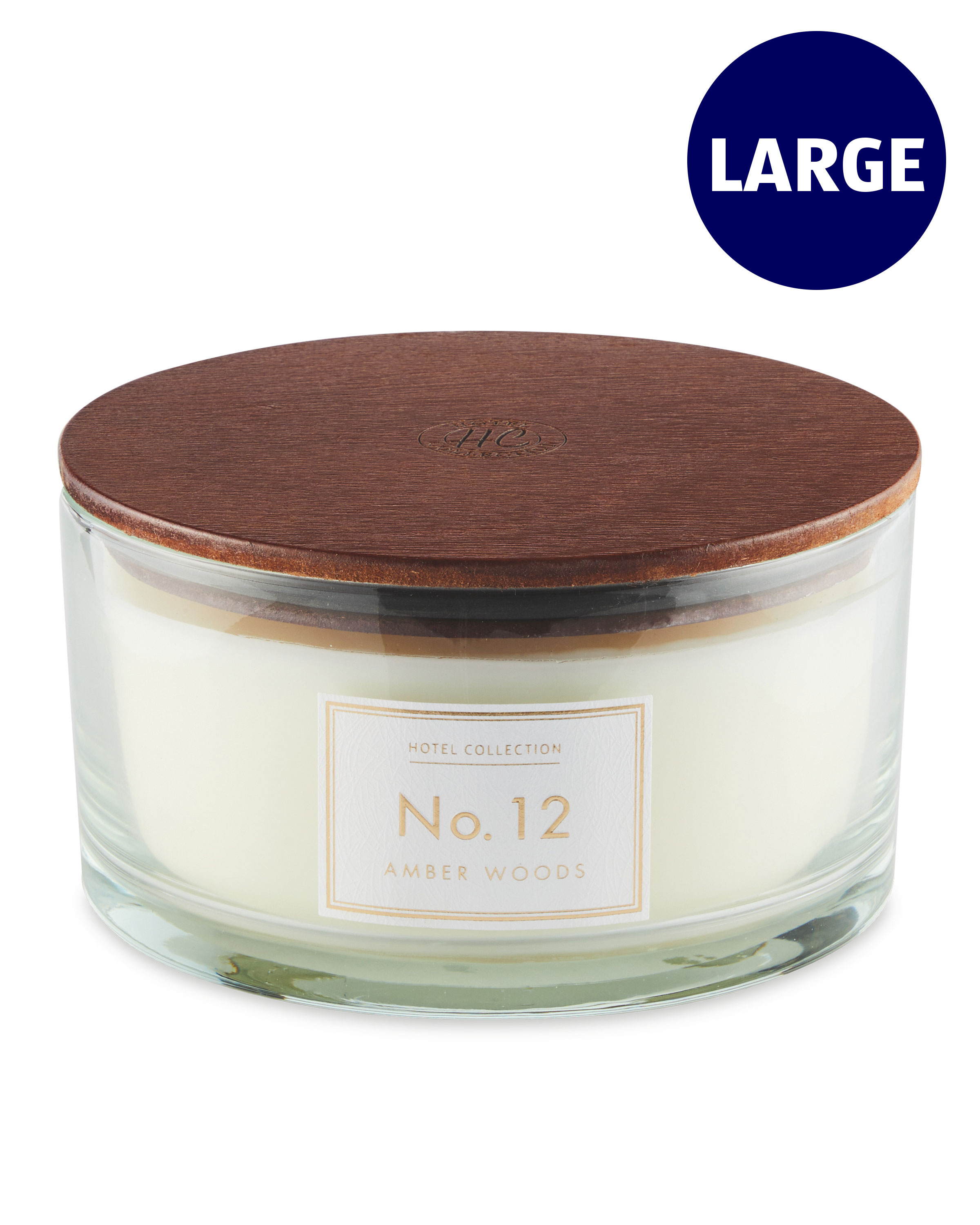 Wooden Wick Amber Woods Candle ALDI UK