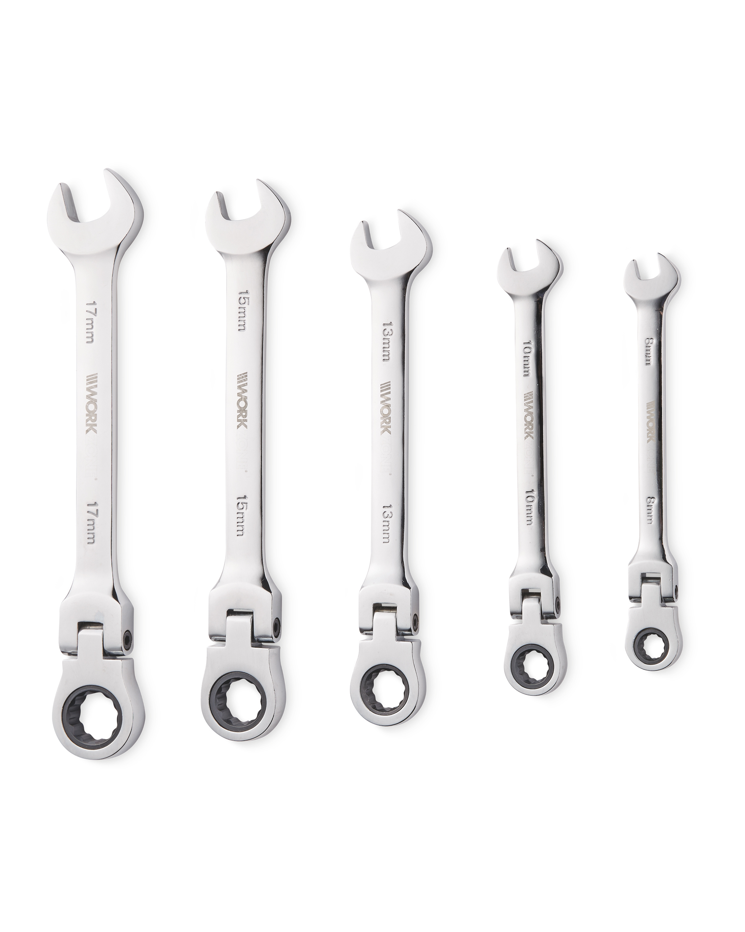 Workzone Ratchet Spanner 5Piece ALDI UK