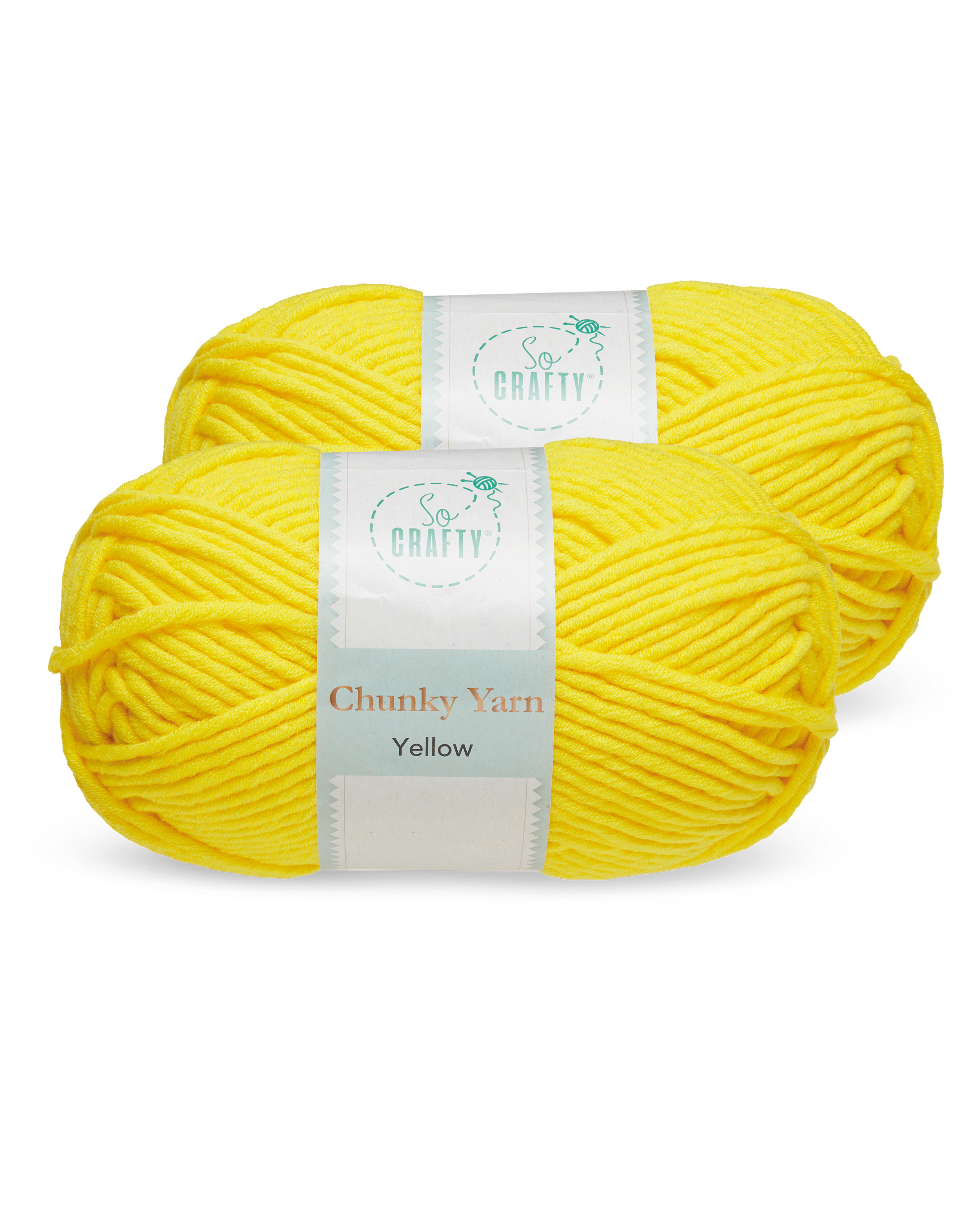 So Crafty Yellow Chunky Yarn 2 pack ALDI UK