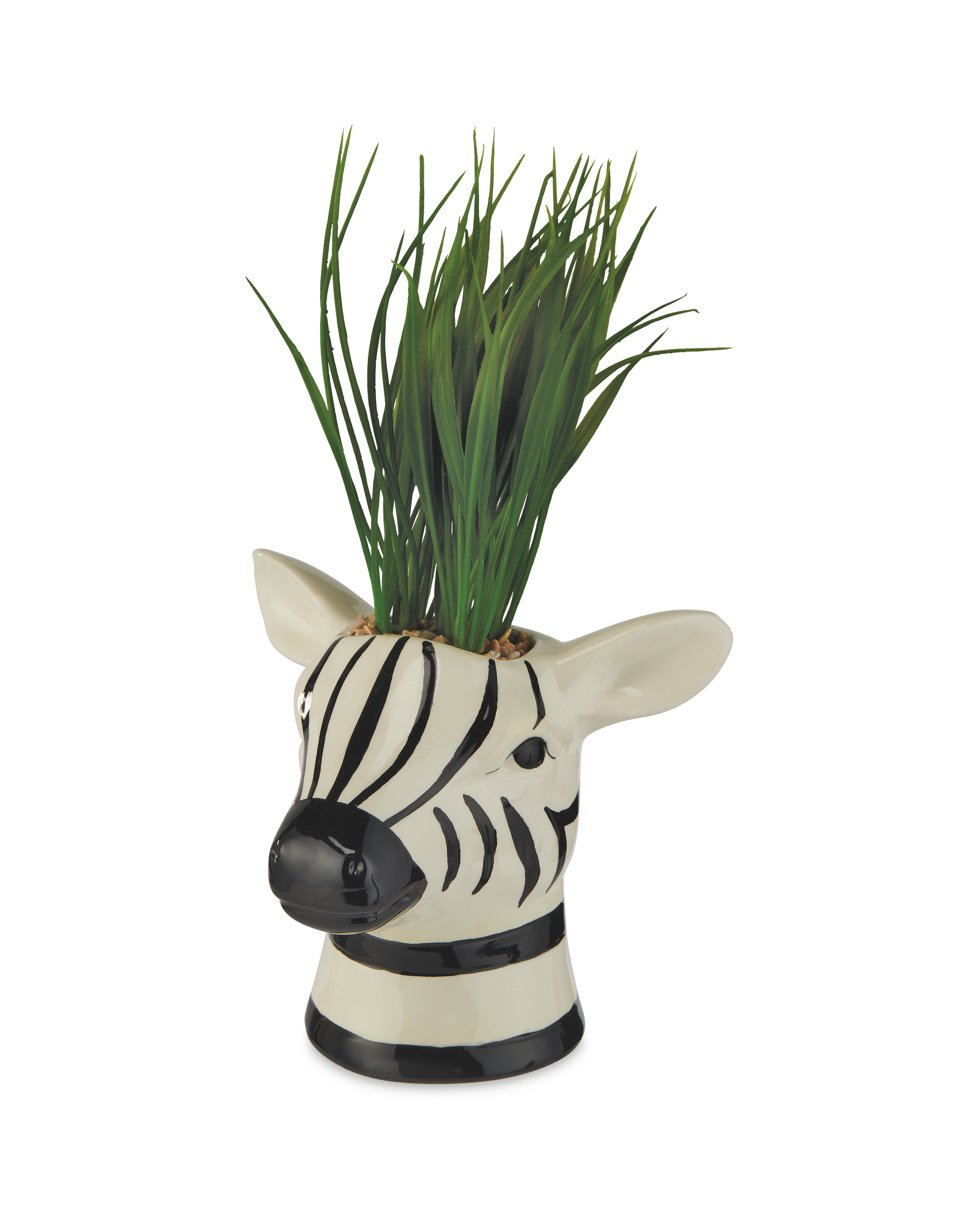 Faux Plant in Zebra Pot ALDI UK