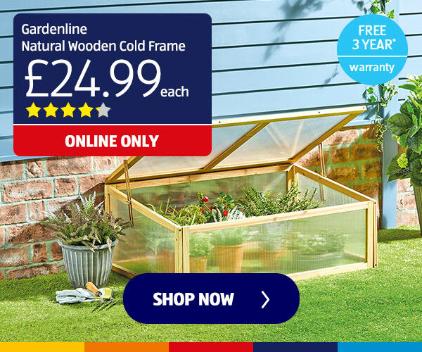 Gardenline Natural Wooden Cold Frame - 24.99 each