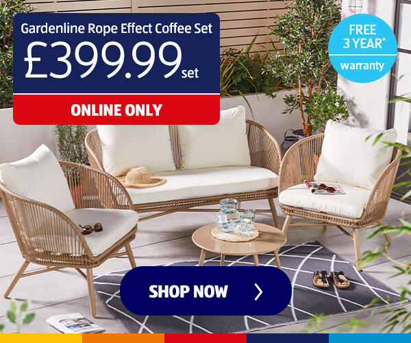 Gardenline Rope Effect Coffee Set