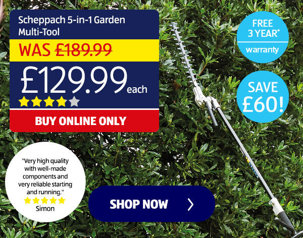 Scheppach 5-in-1 Garden Multi-Tool