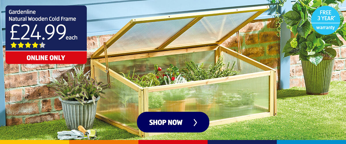 Gardenline Natural Wooden Cold Frame - 24.99 each